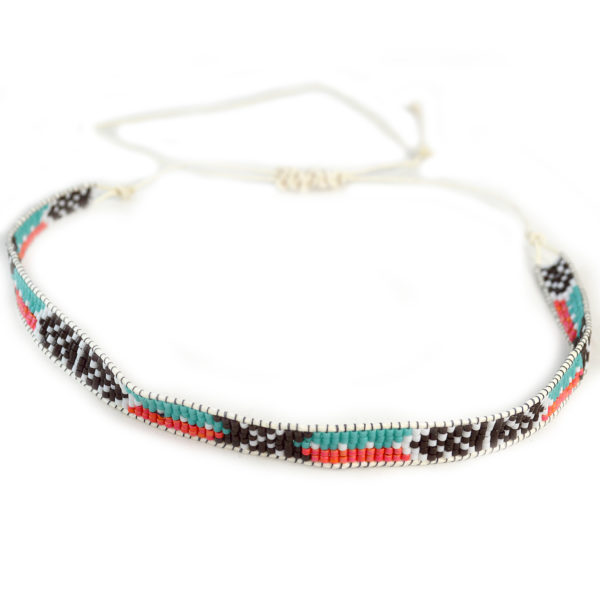 hippie beaded choker necklace