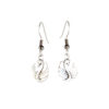 romantic small swan earrings