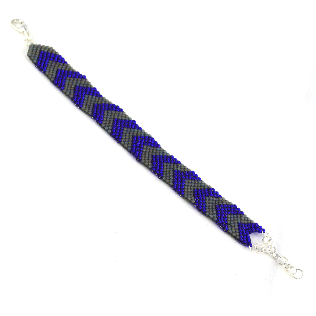 Blue Chevron Arrows Bracelet - Megan Petersen Jewelry