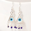 blue evil eye dangle earrings