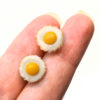 fried egg post earrings